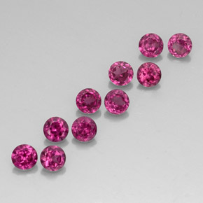 Achetez naturel ct rouge grenat rhodolite gems, coupe roude, en provenance mozambique chez gemselect. en stock, livraison internationale!