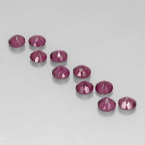 Achetez naturel ct rouge grenat rhodolite gems, coupe roude, en provenance mozambique chez gemselect. en stock, livraison internationale!