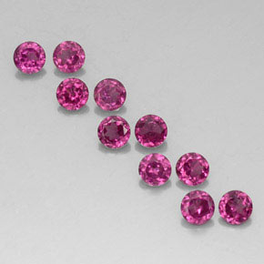 Achetez naturel ct rouge grenat rhodolite gems, coupe roude, en provenance mozambique chez gemselect. en stock, livraison internationale!