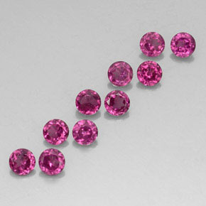 Achetez naturel ct rouge grenat rhodolite gems, coupe roude, en provenance mozambique chez gemselect. en stock, livraison internationale!