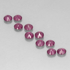 Achetez naturel ct rouge grenat rhodolite gems, coupe roude, en provenance mozambique chez gemselect. en stock, livraison internationale!
