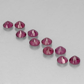 Achetez naturel ct rouge grenat rhodolite gems, coupe roude, en provenance mozambique chez gemselect. en stock, livraison internationale!