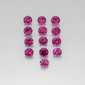 Achetez naturel ct Rouge framboises Grenat Rhodolite gems, Coupe roude, En provenance Mozambique chez GemSelect. En stock, livraison internationale!