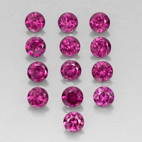 Achetez naturel ct Rouge framboises Grenat Rhodolite gems, Coupe roude, En provenance Mozambique chez GemSelect. En stock, livraison internationale!