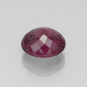 Grenat rhodolite rouge naturelle coupe ovale, 2,33 ct, VVS-VS