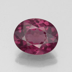 Grenat rhodolite rouge naturelle coupe ovale, 2,50 ct, VS