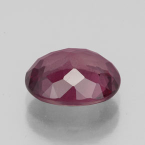 Grenat rhodolite rouge naturelle coupe ovale, 2,83 ct, VS-SI