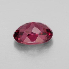 Grenat rhodolite rouge naturelle coupe ovale, 1,94 ct, VVS-VS