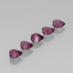 Achetez naturel ct rouge grenat rhodolite gems, forme de coeur, en provenance tanzanie chez gemselect. en stock, livraison internationale!