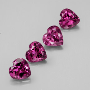 Achetez naturel ct rouge grenat rhodolite gems, forme de coeur, en provenance tanzanie chez gemselect. en stock, livraison internationale!