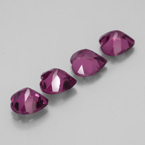 Achetez naturel ct rouge grenat rhodolite gems, forme de coeur, en provenance tanzanie chez gemselect. en stock, livraison internationale!