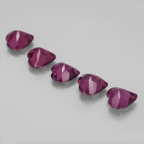 Achetez naturel ct rouge grenat rhodolite gems, forme de coeur, en provenance tanzanie chez gemselect. en stock, livraison internationale!