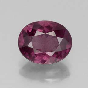 Grenat rhodolite violet naturelle coupe ovale, 2,66 ct, VS-SI