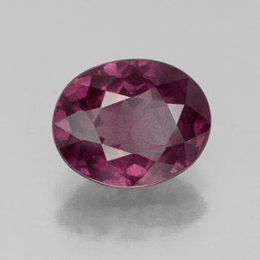 Grenat rhodolite violet naturelle coupe ovale, 2,66 ct, VS-SI