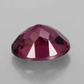 Grenat rhodolite rouge naturelle coupe ovale, 1,77 ct, VS-SI