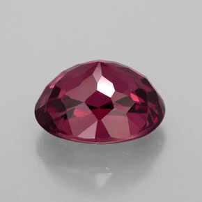 Grenat rhodolite rouge naturelle coupe ovale, 2,24 ct, VS