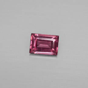 Grenat Rhodolite Rouge framboises naturelle Baquette, 0.70 ct, VS-SI