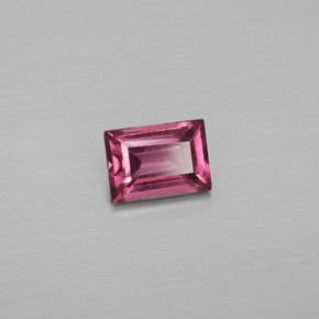 Grenat Rhodolite Rouge framboises naturelle Baquette, 0.70 ct, VS-SI