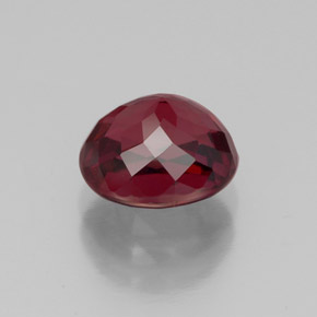 Grenat rhodolite rouge naturelle coupe ovale, 2,68 ct, VS