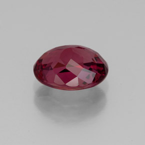 Grenat rhodolite rouge naturelle coupe ovale, 2,07 ct, VS