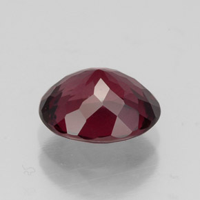 Grenat rhodolite rouge naturelle coupe ovale, 2,21 ct, VVS-VS