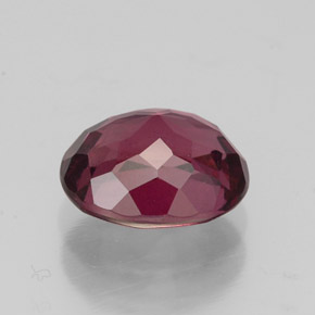 Grenat rhodolite rouge naturelle coupe ovale, 2,16 ct, VS