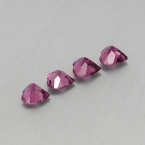 Achetez naturel ct violet grenat rhodolite gems, forme de coeur, en provenance mozambique chez gemselect. en stock, livraison internationale!