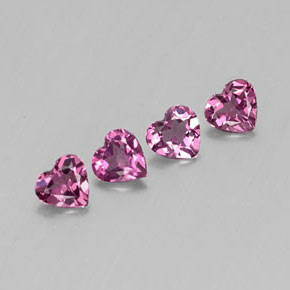 Achetez naturel ct violet grenat rhodolite gems, forme de coeur, en provenance mozambique chez gemselect. en stock, livraison internationale!
