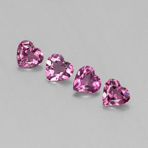Achetez naturel ct violet grenat rhodolite gems, forme de coeur, en provenance mozambique chez gemselect. en stock, livraison internationale!