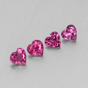 Achetez naturel ct violet grenat rhodolite gems, forme de coeur, en provenance mozambique chez gemselect. en stock, livraison internationale!