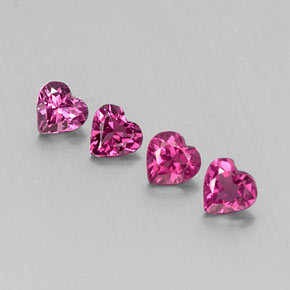 Achetez naturel ct violet grenat rhodolite gems, forme de coeur, en provenance mozambique chez gemselect. en stock, livraison internationale!