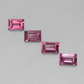 Achetez naturel ct rouge grenat rhodolite gems, baguette, en provenance mozambique chez gemselect. en stock, livraison internationale!
