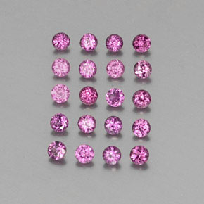 Achetez naturel ct rouge grenat rhodolite gems, coupe roude, en provenance mozambique chez gemselect. en stock, livraison internationale!