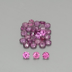 Achetez naturel ct Rouge framboises Grenat Rhodolite gems, Coupe roude, En provenance Mozambique chez GemSelect. En stock, livraison internationale!