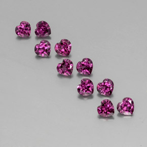 Achetez naturel ct rouge grenat rhodolite gems, forme de coeur, en provenance mozambique chez gemselect. en stock, livraison internationale!
