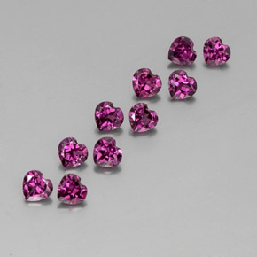 Achetez naturel ct rouge grenat rhodolite gems, forme de coeur, en provenance mozambique chez gemselect. en stock, livraison internationale!
