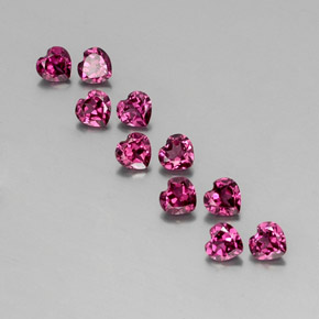 Achetez naturel ct rouge grenat rhodolite gems, forme de coeur, en provenance mozambique chez gemselect. en stock, livraison internationale!