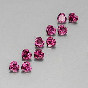 Achetez naturel ct rouge grenat rhodolite gems, forme de coeur, en provenance mozambique chez gemselect. en stock, livraison internationale!