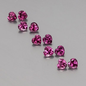 Achetez naturel 2.87ct Pourpre moyen Grenat Rhodolite gems, Forme de coeur, En provenance Mozambique chez GemSelect. En stock, livraison internationale!