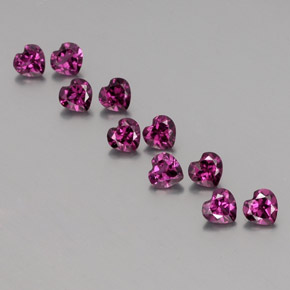 Achetez naturel ct rouge grenat rhodolite gems, forme de coeur, en provenance mozambique chez gemselect. en stock, livraison internationale!