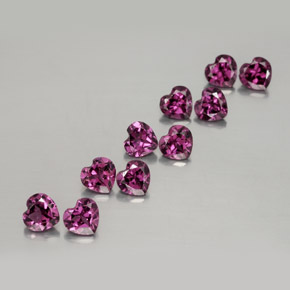 Achetez naturel 2,95ct rouge grenat rhodolite gems, forme de coeur, en provenance mozambique chez gemselect. en stock, livraison internationale!