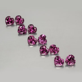 Achetez naturel 2,95ct rouge grenat rhodolite gems, forme de coeur, en provenance mozambique chez gemselect. en stock, livraison internationale!