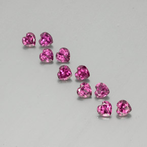 Achetez naturel 2,96ct pourpre grenat rhodolite gems, forme de coeur, en provenance mozambique chez gemselect. en stock, livraison internationale!