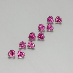 Achetez naturel 2,96ct pourpre grenat rhodolite gems, forme de coeur, en provenance mozambique chez gemselect. en stock, livraison internationale!