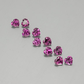 Achetez naturel 2,84ct pourpre grenat rhodolite gems, forme de coeur, en provenance mozambique chez gemselect. en stock, livraison internationale!