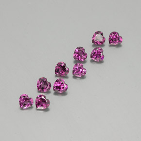 Achetez naturel 2,84ct pourpre grenat rhodolite gems, forme de coeur, en provenance mozambique chez gemselect. en stock, livraison internationale!