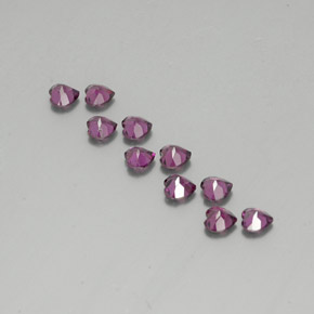Achetez naturel 2,84ct pourpre grenat rhodolite gems, forme de coeur, en provenance mozambique chez gemselect. en stock, livraison internationale!