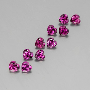 Achetez naturel ct rouge grenat rhodolite gems, forme de coeur, en provenance mozambique chez gemselect. en stock, livraison internationale!