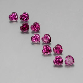 Achetez naturel ct rouge grenat rhodolite gems, forme de coeur, en provenance mozambique chez gemselect. en stock, livraison internationale!