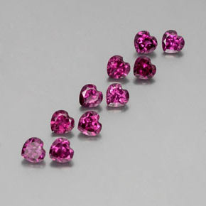 Achetez naturel ct rouge grenat rhodolite gems, forme de coeur, en provenance mozambique chez gemselect. en stock, livraison internationale!